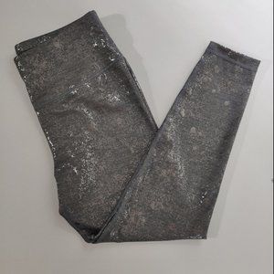 Sweaty Betty Metallic Gray High-Rise Leggings